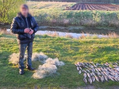 Сім сіток і сотні карасів: на Ратнівщині затримали браконьєрів, які завдали збитків на понад 400 тисяч гривень