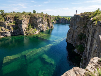 Гранітні скелі та кришталева вода: де на Дніпропетровщині ховаються наймальовничіші затоплені кар'єри
