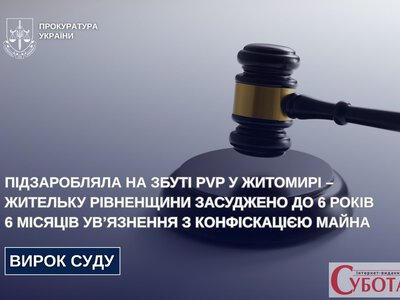 У Житомирі засудили 33-річну «закладчицю» з Рівненщини