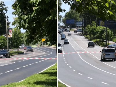 На одній із завантажених вулиць Рівного облаштували додаткову смугу руху