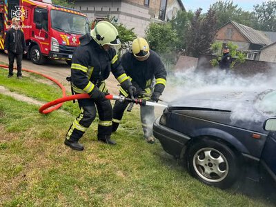 У Володимирі через несправність гальм спалахнуло авто