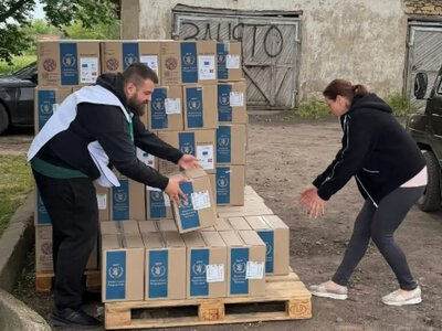 Жителі Милівської громади на Херсонщині отримали майже 300 продуктових наборів