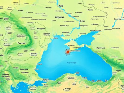 Землетрус магнітудою 3,3 стався у Чорному морі біля окупованого Севастополя