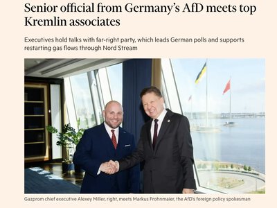 Депутат AfD у Петербурзі закликав відновити Північний потік