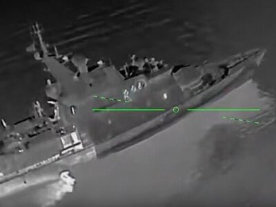 Воїни СБС уразили російський корабель Світляк в окупованому Криму