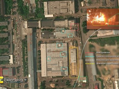 Супутники зафіксували нові пошкодження на російському заводі Прогрес після атаки дронів