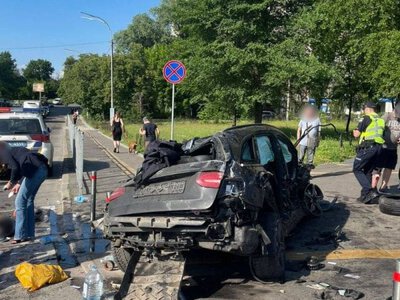 За автомобілем, який вчора у Києві потрапив у смертельну ДТП, зафіксовано майже 40 порушень ПДР
