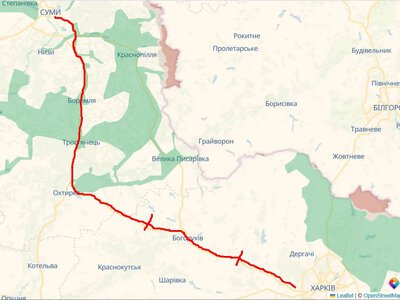 З початку місяця росіяни почали атакувати транспортне сполучення між Харковом і Сумами