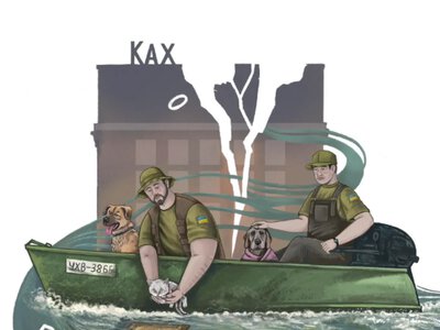 «Малював три роки»: медіаексперт Дмитро Зінчук створив ілюстрацію до роковин підриву Каховської ГЕС