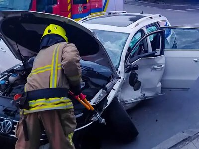 У Рівному вночі зіткнулися два легковики: ДСНС ліквідовували наслідки ДТП