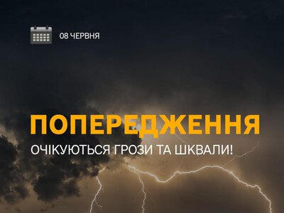 На Рівненщині оголосили штормове попередження: очікуються грози та шквали