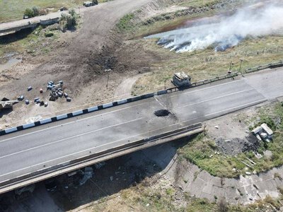 ЗСУ вдруге вдарили по Чонгарському мосту, який веде у Крим