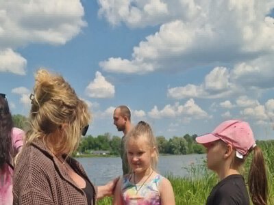 Рятувальники-водолази навчали дітей правилам безпеки на узбережжі озера Галенківське