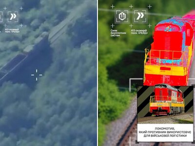 У 40 км від чернігівського кордону українські дронарі уразили брянський локомотив