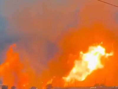 У Дагестані стався потужний вибух на магістральному газопроводі, у небо піднявся вогняний стовп