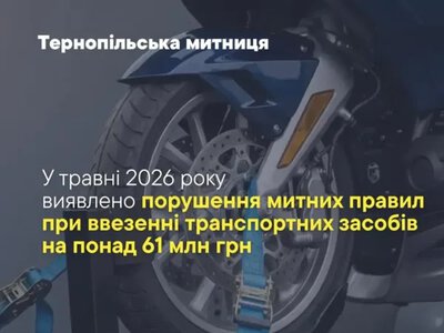 Тернопільська митниця виявила порушення при ввезенні транспорту на понад 61 млн гривень