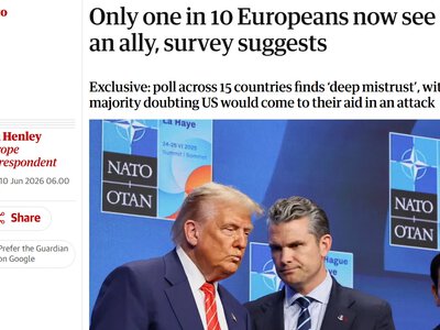 Трамп довів довіру Європи до США до історичного мінімуму — The Guardian