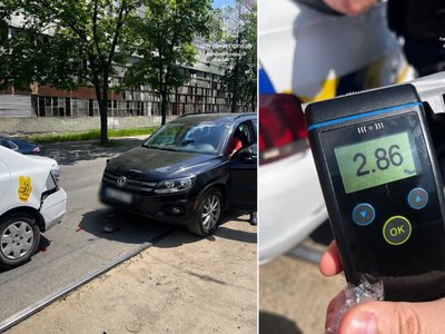 У Дніпрі нетверезий водій спричинив ДТП: в крові виявили майже 3 проміле алкоголю
