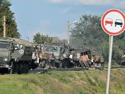 ЗСУ вразили колону росіян з 50 військових вантажівок під окупованим Армянськом