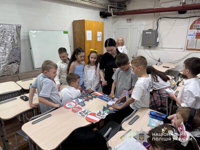 В Охтирці поліцейські провели заняття з безпеки дорожнього руху для школярів
