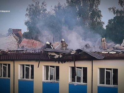 Кадри повторно зруйнованого ліцею в Михайло-Коцюбинському на Чернігівщині (Відео)