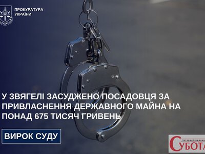 У Звягелі посадовця облавтодору відправили на 6 років за ґрати за розпродаж державної техніки