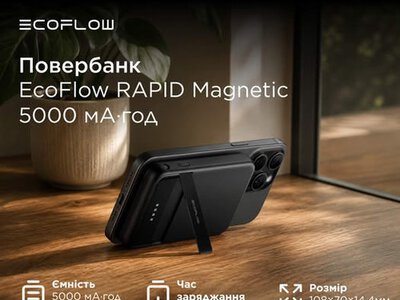 Магнітний повербанк EcoFlow RAPID Magnetic 5000 мА·год