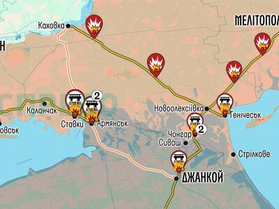 Карта бойових дій 6-13 червня: перерізання Криму, криза в Костянтинівці та ще один контрнаступ