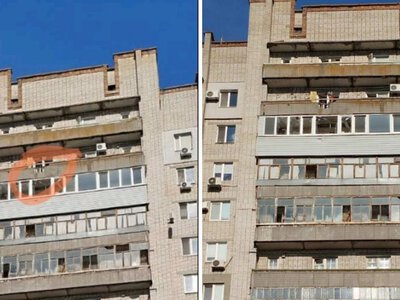 FPV-дрон влучив у балкон багатоповерхівки в Запоріжжі: пошкоджено будинок у Космічному районі