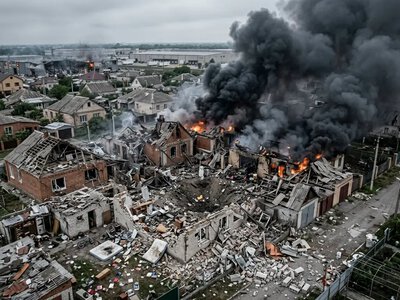 РФ вдарила по Херсону 6 авіабомбами: пожежа, зруйновані склади і 17 пошкоджених будинків