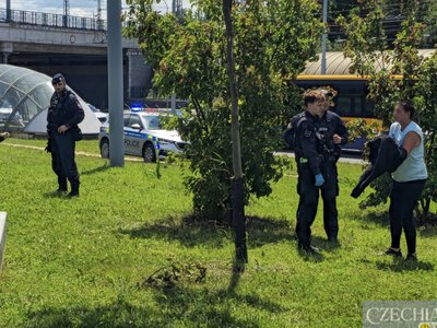 Озброєний рецидивіст із ножем напав на перехожих біля вокзалу в Плзні. Відео
