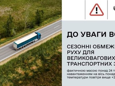 На Сумщині через спеку запроваджуються сезонні обмеження руху для великовагового транспорту
