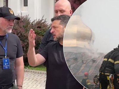 Зеленський прибув до постраждалої від обстрілів Києво-Печерської лаври