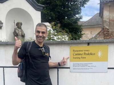 Від Вінниці до Кам’янця за чотири дні: італієць пішки підкорив Подільський шлях святого Якова