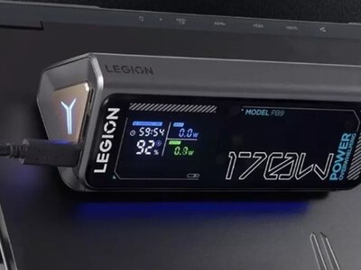 Енергетичний монстр для геймерів: Lenovo представила революційний пауербанк Legion PB9 з дисплеєм та потужністю 170 Вт