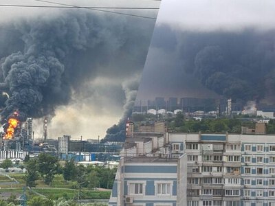 Москву затягує чорним димом: апокаліптичні кадри після атаки