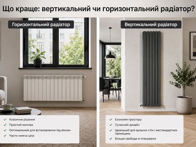 Що краще: вертикальний чи горизонтальний радіатор?