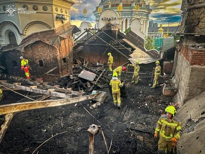 Білоцерківські рятувальники долучилися до ліквідації наслідків обстрілу Києво-Печерської лаври