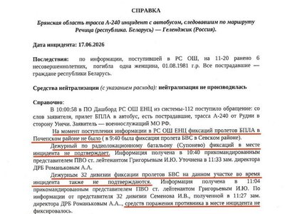 СБУ заявила про відсутність українських дронів під час інциденту з автобусом у Брянській області