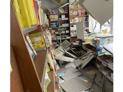 Через російський обстріл зазнала пошкоджень книгарня видавництва «Ранок» у Києві