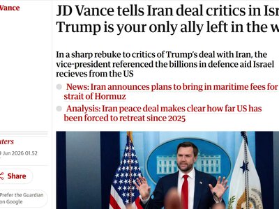 Венс назвав Трампа єдиним потужним союзником Ізраїлю у світі — The Guardian