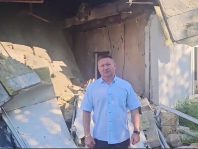 Окупаційна адміністрація заявила про удар по будівлі в Лазурному на Херсонщині