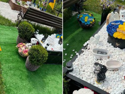 Вандали понівечили могилу воїна на 40 день після поховання