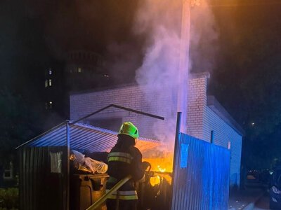 У Рівному знову горять сміттєві контейнери