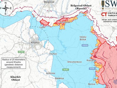 РФ імітує бої біля Козачої Лопані та б’є рекорди за дронами у Вовчанську – ISW