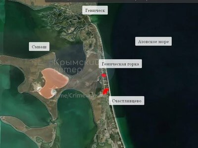 Обстріли і пожежі на Арабатській Стрілці біля Генічеська