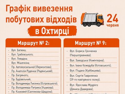 У приватному секторі Охтирки комунальники вивозять сміття: список на 24 червня