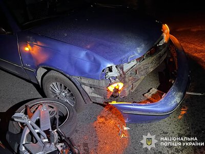 У Полтаві зіткнулися легковик і мотоцикл: 17-річний хлопець потрапив до лікарні