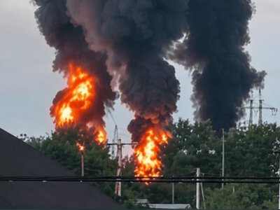 Третій удар за місяць: на росії знову палає нафтобаза, що постачає пальне Кубані та Адигеї