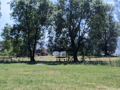 На одному з пляжів Світязя сталася пожежа